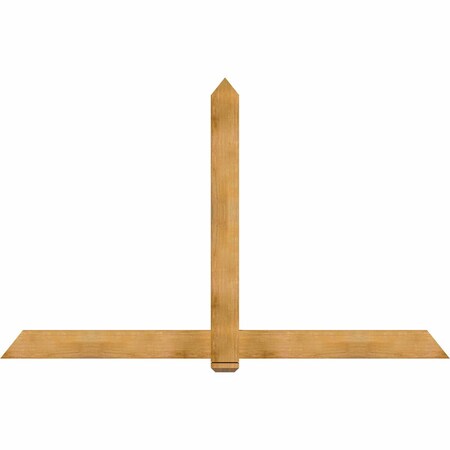 Ekena Millwork Eugene Rough Sawn Timber Gable Bracket, Western Red Cedar, 96"W x 60"H x 2"D x 6"F, 15/12 Pitch GBW096X60X0206EUG00RWR